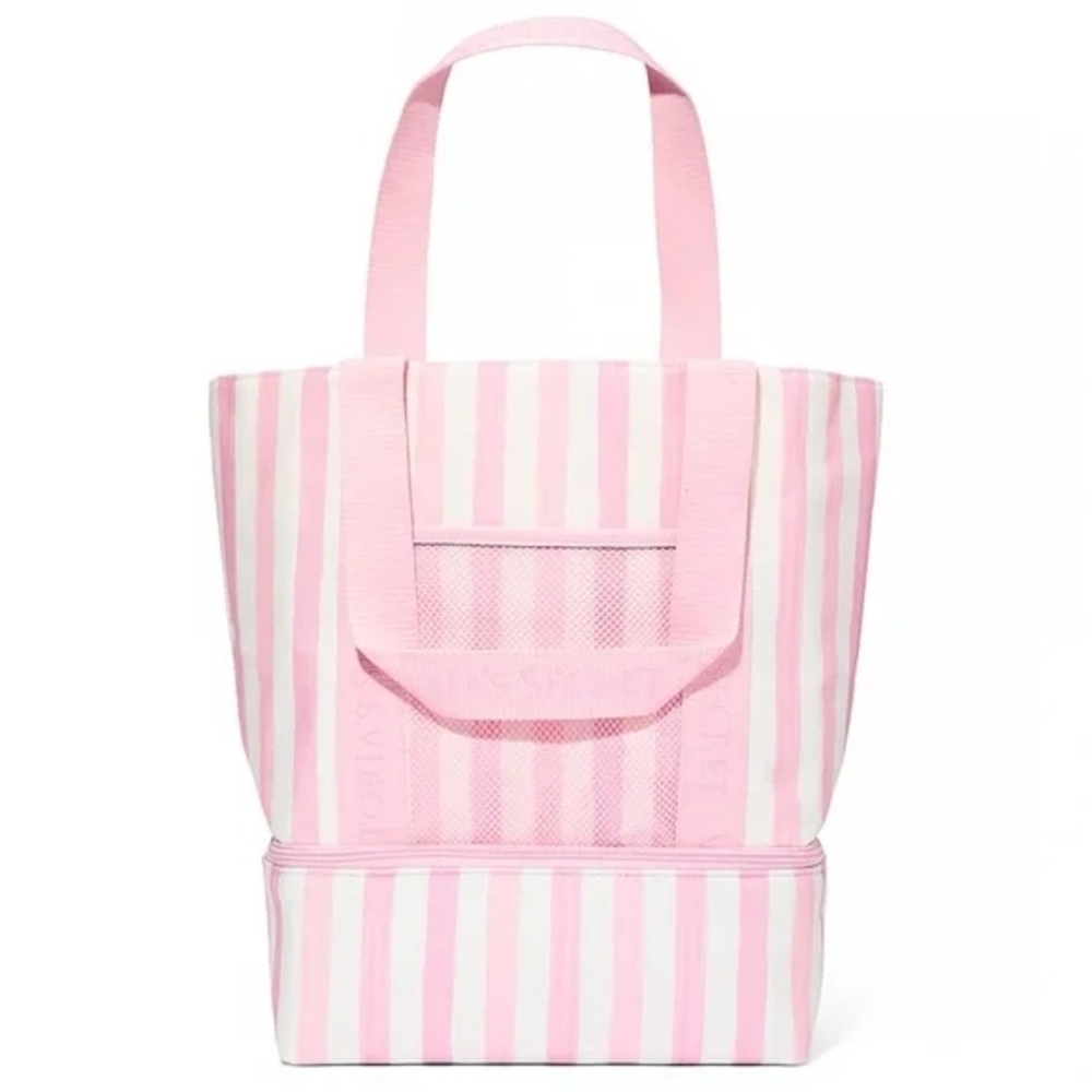 Victoria's Secret striped cooler tote bag